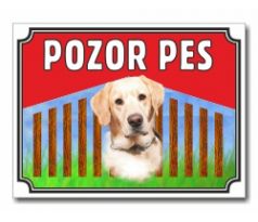 Tabulka "Pozor pes" - Labrador