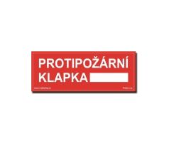 Bezpečnostní tabulky - Protipožární klapka