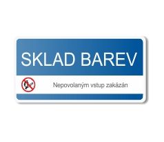 Bezpečnostní tabulka - Sklad barev