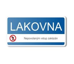 Bezpečnostní tabulka - Lakovna
