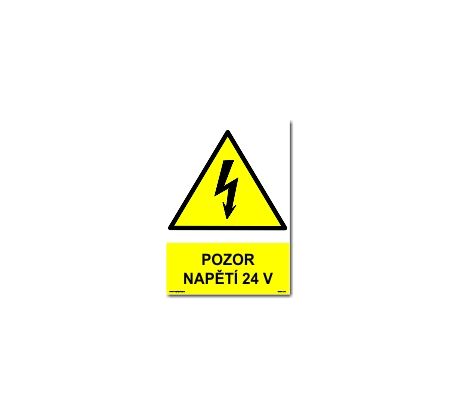 Bezpečnostní tabulky - Pozor napětí 24 V
