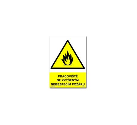 Bezpečnostní tabulky - Pracoviště se zvýšeným nebezpečím požáru