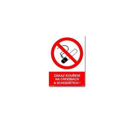 Bezpečnostní tabulky - Zákaz kouření na chodbách a schodištích