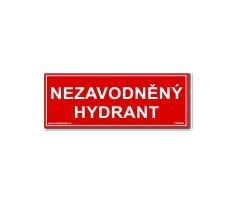 Bezpečnostní tabulka - Nazavodněný hydrant