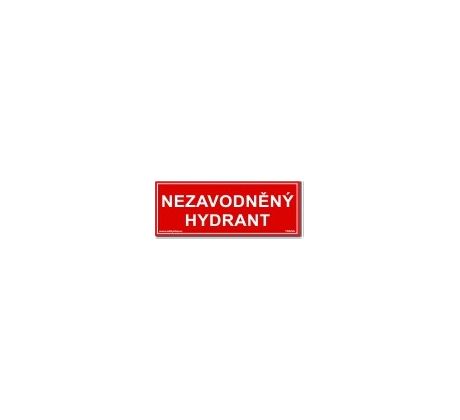 Bezpečnostní tabulka - Nazavodněný hydrant