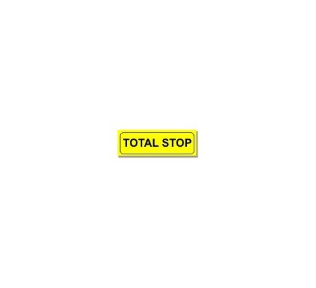 Bezpečnostní tabulky - Total stop - stop tlačítko