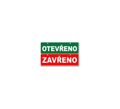 Bezpečnostní tabulky - Oboustranné Otevřeno - Zavřeno