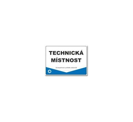 Bezpečnostní tabulky - Technická místnost