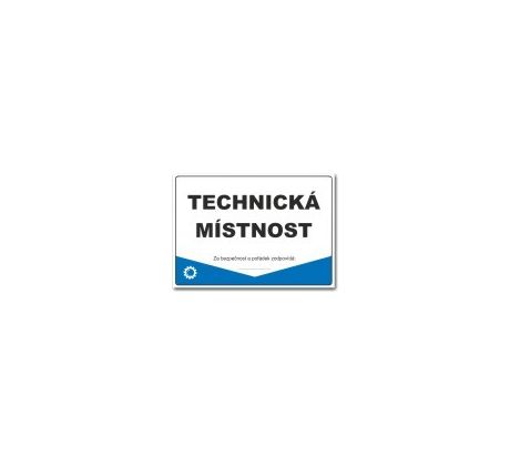 Bezpečnostní tabulky - Technická místnost