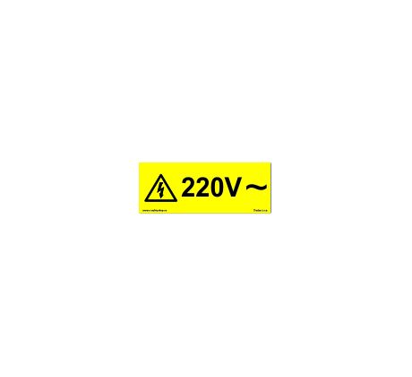 Bezpečnostní tabulky - 220V střídavé napětí