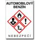 Bezpečnostní tabulka GHS AUTOMOBILOVÝ BENZÍN - na výšku