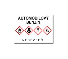 Bezpečnostní tabulka GHS AUTOMOBILOVÝ BENZÍN - na šířku