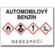 Bezpečnostní tabulka GHS AUTOMOBILOVÝ BENZÍN - na šířku