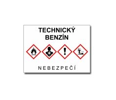 Bezpečnostní tabulka GHS TECHNICKÝ BENZÍN - na šířku