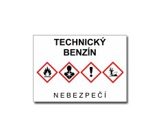 Bezpečnostní tabulka GHS TECHNICKÝ BENZÍN - na šířku