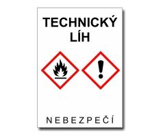 Bezpečnostní tabulka GHS TECHNICKÝ LÍH - na výšku