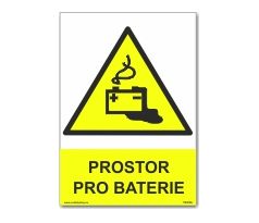 Bezpečnostní tabulky - Prostor pro baterie