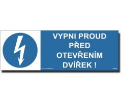 Bezpečnostní tabulky - Vypni proud před otevřením dvířek