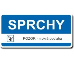 Bezpečnostní tabulka - Sprchy - mokrá podlaha