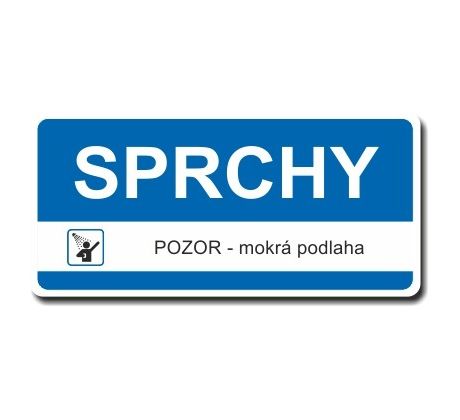 Bezpečnostní tabulka - Sprchy - mokrá podlaha