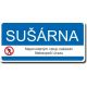 Bezpečnostní tabulka - Sušárna