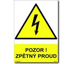 Bezpečnostní tabulky - Pozor! Zpětný proud