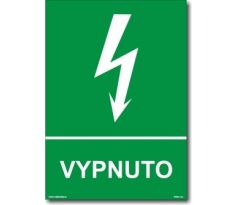 Bezpečnostní tabulka - Vypnuto