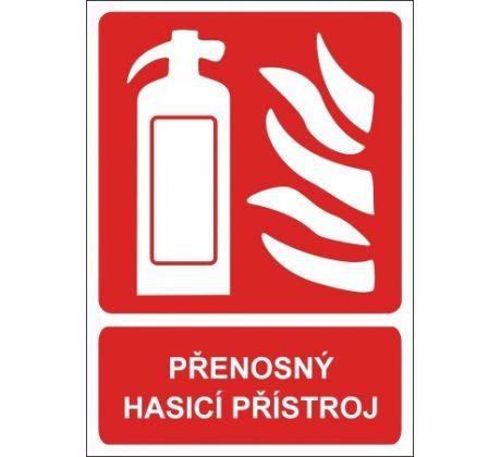 Bezpečnostní tabulky - Přenosný hasicí přístroj