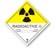 Značení ADR - Radioaktivní látka v kusech kat. III. č. 7C