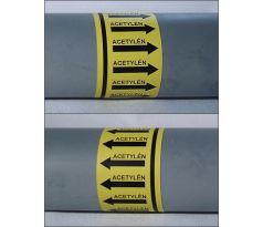 Acetylén - bezpečnostní tabulka - značení potrubí