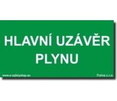 Bezpečnostní tabulky - Hlavní uzávěr plynu - HUP