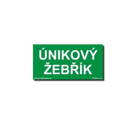 Bezpečnostní tabulka - Únikový žebřík