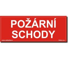 Bezpečnostní tabulka - Požární schody