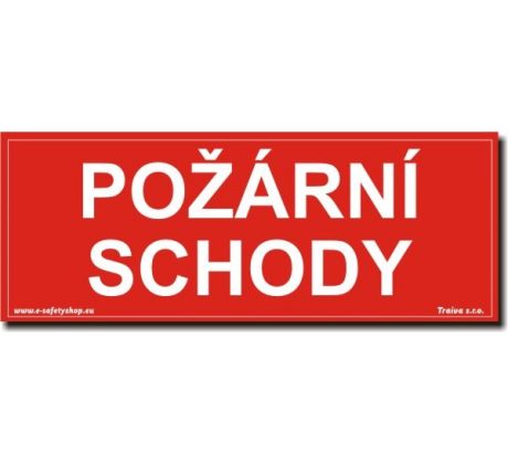 Bezpečnostní tabulka - Požární schody