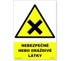 Bezpečnostní tabulky - Nebezpečné nebo dráždivé látky