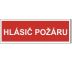 Tabulka nadpis hlásič požáru Samolepka 150x50 mm