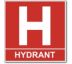 Označení hydrantu Samolepka 150x150 mm