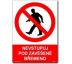 Bezpečnostní tabulky - Nevstupuj pod zavěšené břemeno Plast 210x148 mm