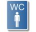 WC muži, toalety muži Samolepka 105x148 mm