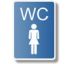 WC ženy Samolepka 105x148 mm
