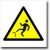 Bezpečnostní tabulky - Pozor nebezpečí pádu -symbol