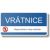 Bezpečnostní tabulka - Vrátnice Bezpečnostní tabulka - Vrátnice