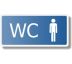 WC muži - tabulka Samolepka 190x90 mm