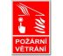 Bezpečnostní tabulky - Požární větrání s textem Samolepka 210x148 mm