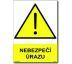 Bezpečnostní tabulky - Nebezpečí úrazu Samolepka 297x210 mm