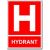 Bezpečnostní tabulky - Hydrant s textem