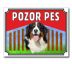 Tabulka "Pozor pes" - Bernský salašnický pes Plastová tabulka 2 mm 200 x 150 mm
