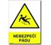 Bezpečnostní tabulky - Nebezpečí pádu Plast 210x148 mm