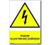 Bezpečnostní tabulka - Pozor elektrické zařízení Plast 105x148 mm