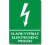 Hlavní vypínač elektrického proudu Samolepka 297x210 mm